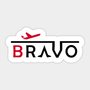 BRAVO Aviation Phonetic Alphabet Pilot Airplane Sticker